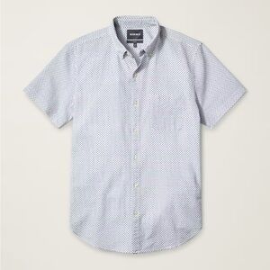 Bonobos Men’s XS White Seersucker Duane Flower Short Sleeve Tailored Fit Shirt